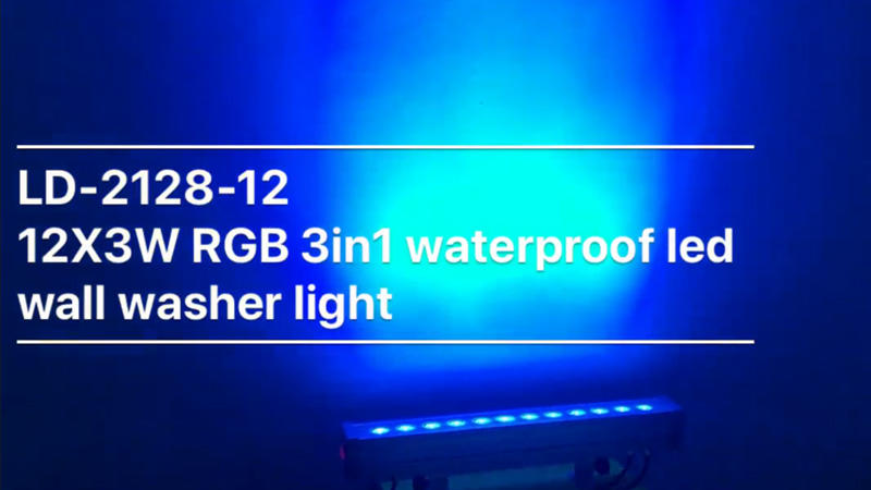 12X3W RGB 3in1 LED IP65 wall washer light LD-2128-12