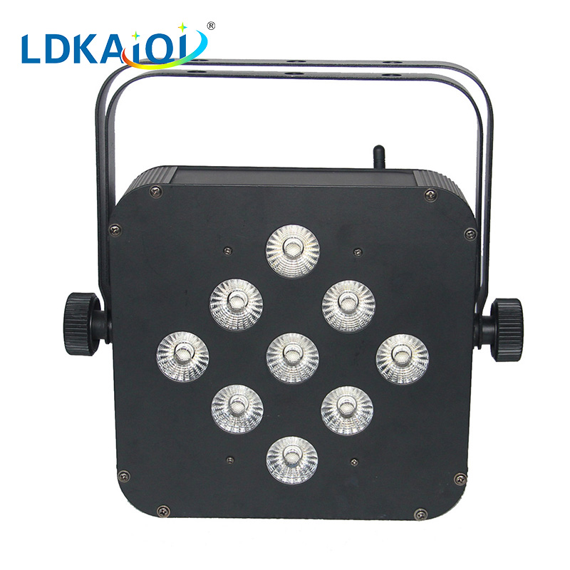 Led Battery Wireless Flat Led Par Lights 9*10W 4in1/5in1/6in1